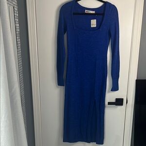 Free People Blue Long Sleeve Dress